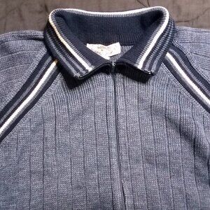 Vintage 70s Pebble Beach Sportswear Zipper Cardigan Sweater